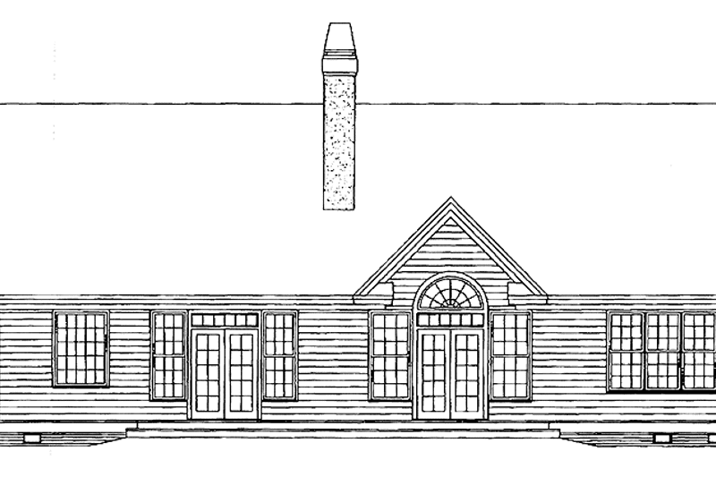 Home Plan - Exterior - Rear Elevation 1 for Ranch House Plan #929-420 - 3 bed, 2 bath