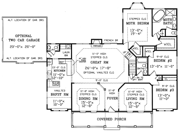 Home Plan - Country Floor Plan - Main Floor Plan #314-230