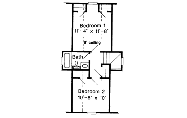 Country Floor Plan - Upper Floor Plan #410-172