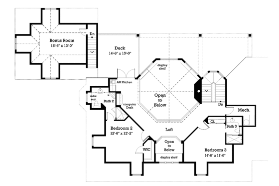 Floor Plan - Upper Floor for Victorian House Plan #930-241 - 3 bed, 3.5 bath