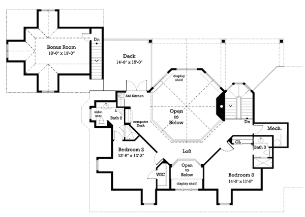 Architectural House Design - Victorian Floor Plan - Upper Floor Plan #930-241