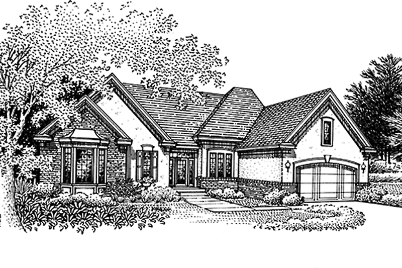 House Design - Ranch Exterior - Front Elevation Plan #51-801