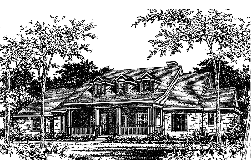 House Blueprint - Country Exterior - Front Elevation Plan #472-151