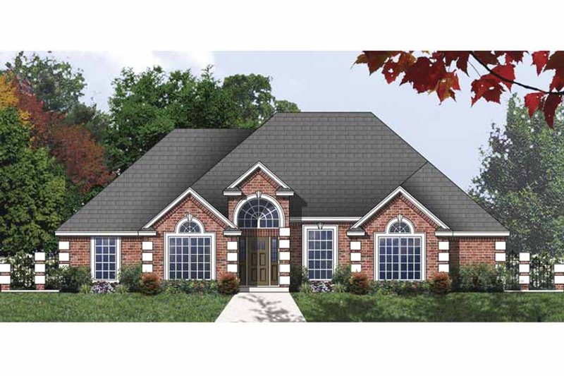 House Blueprint - Exterior - Front Elevation 3 for Traditional House Plan #40-505 - 4 bed, 2 bath