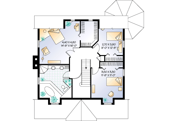 Dream House Plan - Country Floor Plan - Upper Floor Plan #23-213