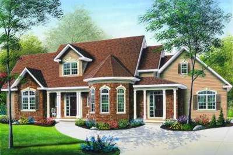 Dream House Plan - Traditional Exterior - Front Elevation Plan #23-330