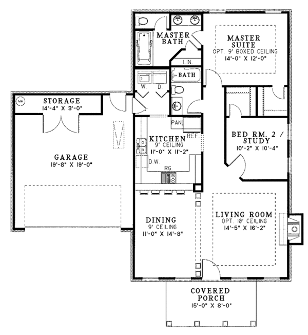 Dream House Plan - Craftsman Floor Plan - Main Floor Plan #17-2863