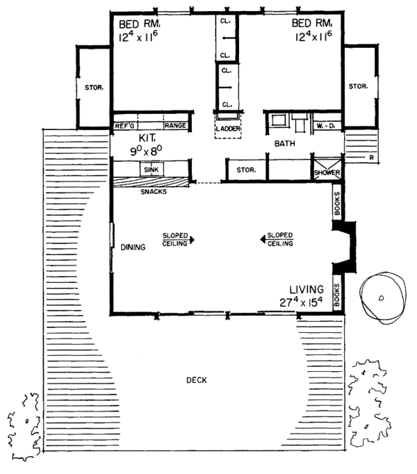 Home Plan - Contemporary Floor Plan - Main Floor Plan #72-540
