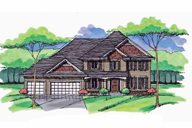 Home Plan - Exterior - Front Elevation 3 for Traditional House Plan #51-1027 - 4 bed, 2.5 bath