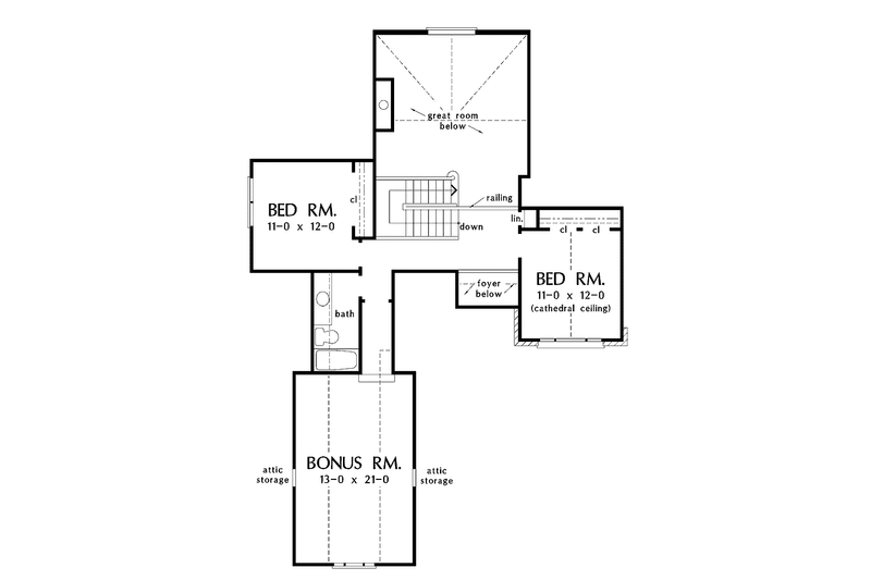Dream House Plan - Floor Plan - Upper Floor for Traditional House Plan #929-723 - 3 bed, 2.5 bath