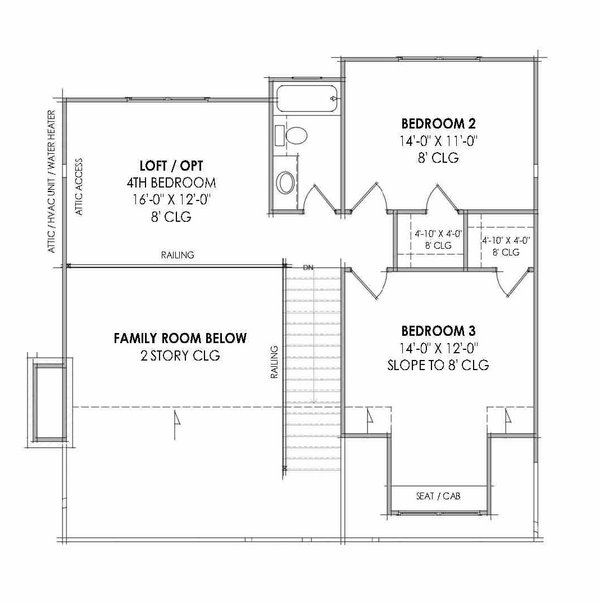 Architectural House Design - Craftsman Floor Plan - Upper Floor Plan #1096-163