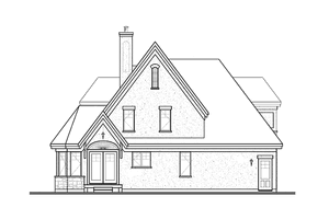Exterior - Rear Elevation for Country House Plan #23-2416 - 3 bed, 2 bath