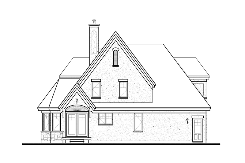 Dream House Plan - Exterior - Rear Elevation for Country House Plan #23-2416 - 3 bed, 2 bath