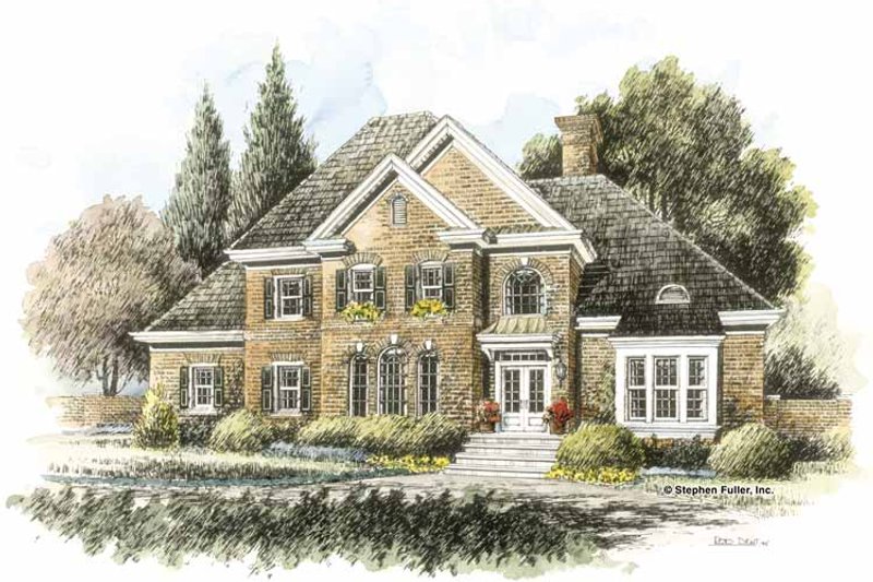 Architectural House Design - Colonial Exterior - Front Elevation Plan #429-417