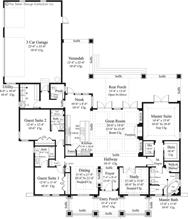 Architectural House Design - Prairie Floor Plan - Main Floor Plan #930-463