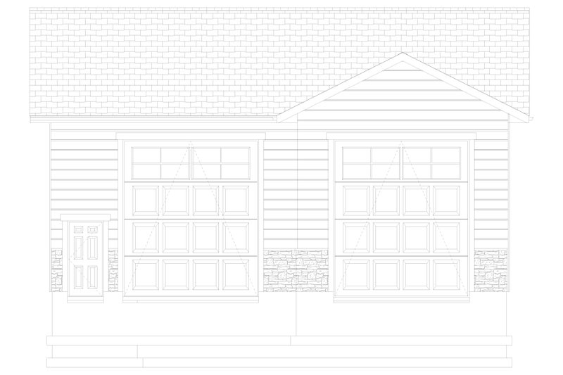 Dream House Plan - Exterior - Front Elevation 5 for Traditional House Plan #1060-157, 0.5 bath