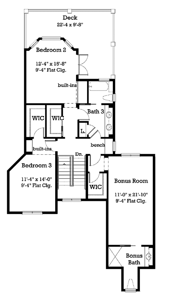 Home Plan - Country Floor Plan - Upper Floor Plan #930-229