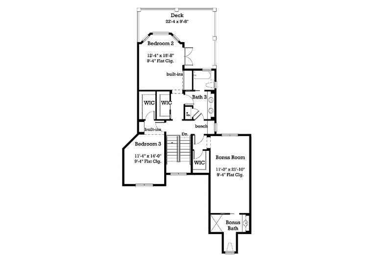 Home Plan - Floor Plan - Upper Floor for Country House Plan #930-229 - 3 bed, 3 bath