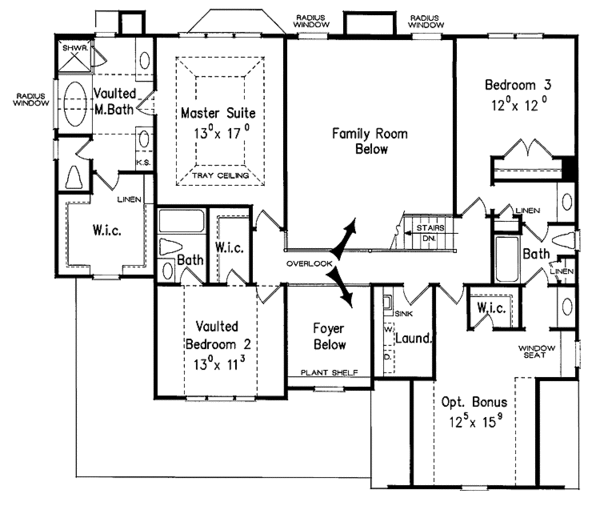 Dream House Plan - Country Floor Plan - Upper Floor Plan #927-672
