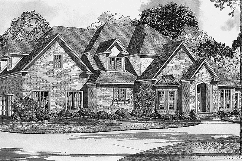 Home Plan - Exterior - Front Elevation 3 for Traditional House Plan #17-2675 - 4 bed, 3 bath