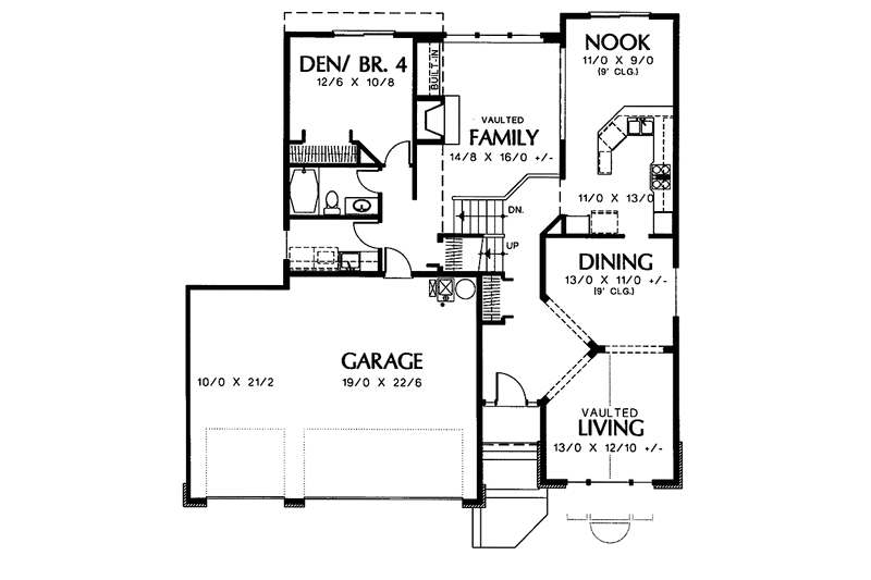 Architectural House Design - Floor Plan - Main Floor for Contemporary House Plan #48-749 - 3 bed, 3 bath