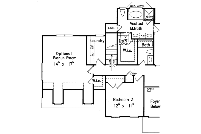Home Plan - Floor Plan - Upper Floor 1 for Classical House Plan #927-72 - 3 bed, 2.5 bath