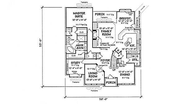 Home Plan - Country Floor Plan - Main Floor Plan #974-40