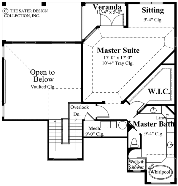 House Plan Design - Mediterranean Floor Plan - Upper Floor Plan #930-143