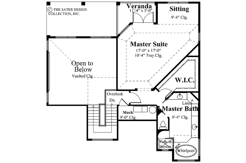 Home Plan - Floor Plan - Upper Floor for Mediterranean House Plan #930-143 - 3 bed, 2 bath