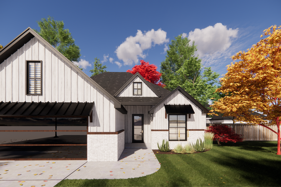 Exterior - Front Elevation 3 for Country House Plan #1098-13 - 3 bed, 2.5 bath