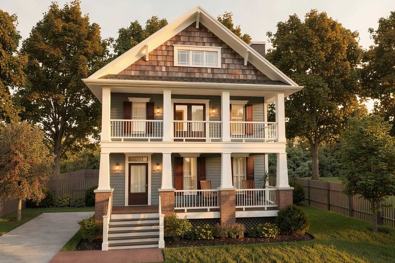 Architectural House Design - Exterior - Front Elevation 3 for Craftsman House Plan #79-357 - 3 bed, 2.5 bath