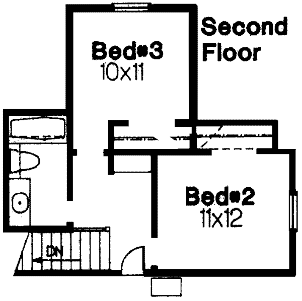 Traditional Floor Plan - Upper Floor Plan #310-152