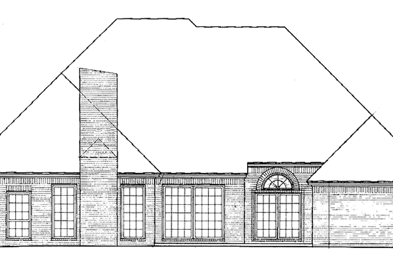 Architectural House Design - Exterior - Rear Elevation for Traditional House Plan #310-1045 - 4 bed, 3 bath