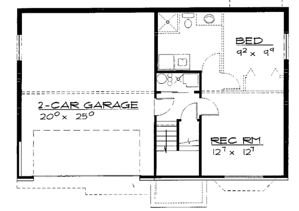 Home Plan - Country Floor Plan - Lower Floor Plan #308-299