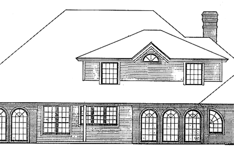 Dream House Plan - Exterior - Rear Elevation for Traditional House Plan #310-1086 - 4 bed, 3.5 bath