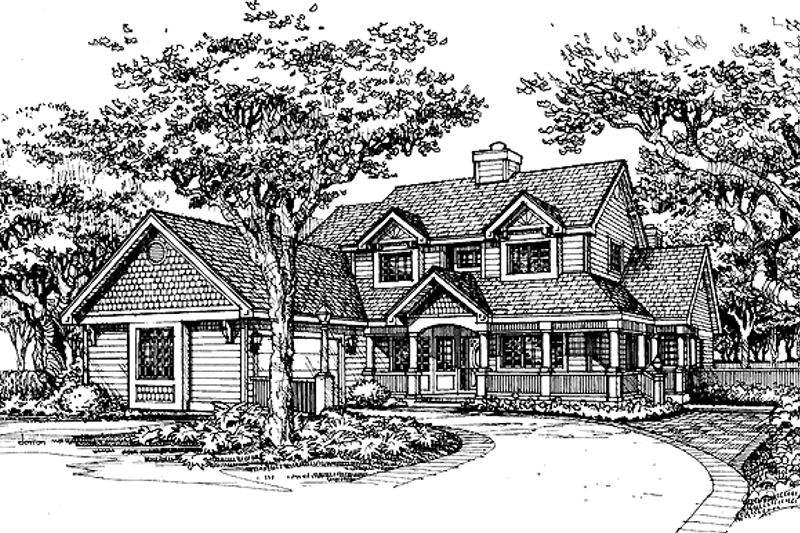 Architectural House Design - Craftsman Exterior - Front Elevation Plan #320-615