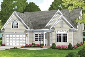 Home Plan - Exterior - Front Elevation for Ranch House Plan #453-630 - 4 bed, 3 bath