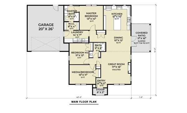 Home Plan - Cottage Floor Plan - Main Floor Plan #1070-222