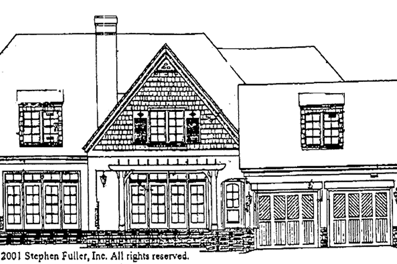 Dream House Plan - Exterior - Rear Elevation for Country House Plan #429-308 - 3 bed, 2.5 bath