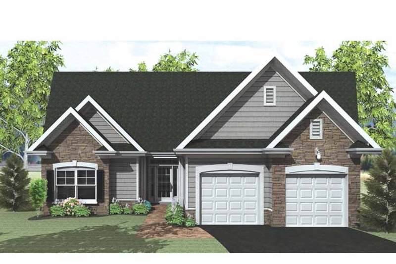 Home Plan - Exterior - Front Elevation 3 for Ranch House Plan #1010-27 - 3 bed, 2 bath