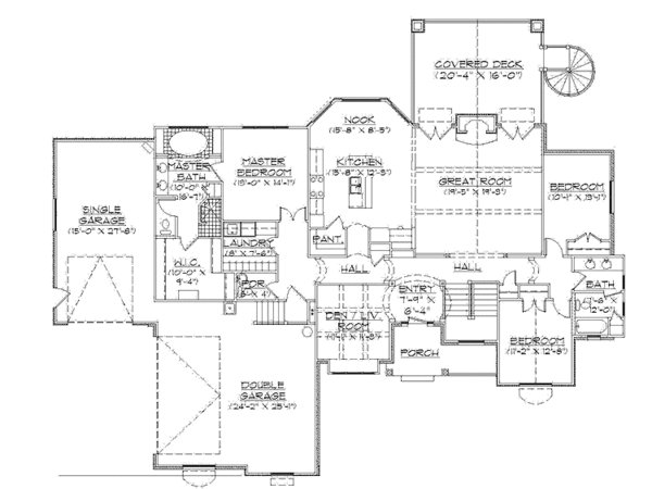 House Plan Design - European Floor Plan - Main Floor Plan #945-128