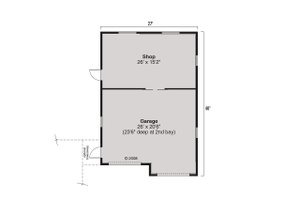 Floor Plan - Main Floor for Traditional House Plan #124-794, 0 bath