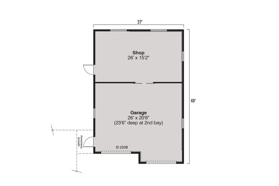 Floor Plan - Main Floor for Traditional House Plan #124-794, 0 bath