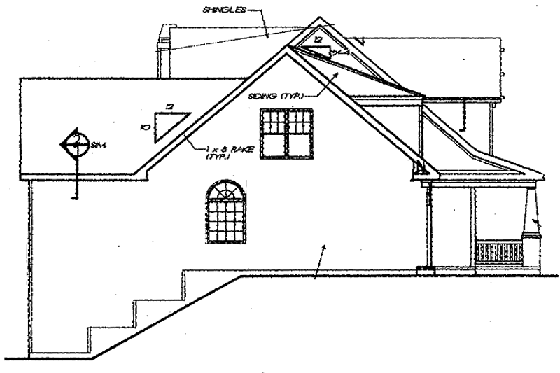 House Blueprint - Exterior - Other Elevation for Craftsman House Plan #927-887 - 3 bed, 2.5 bath
