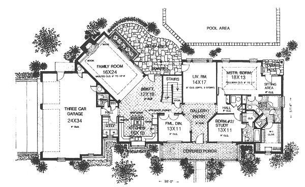 Farmhouse Floor Plan - Main Floor Plan #310-624