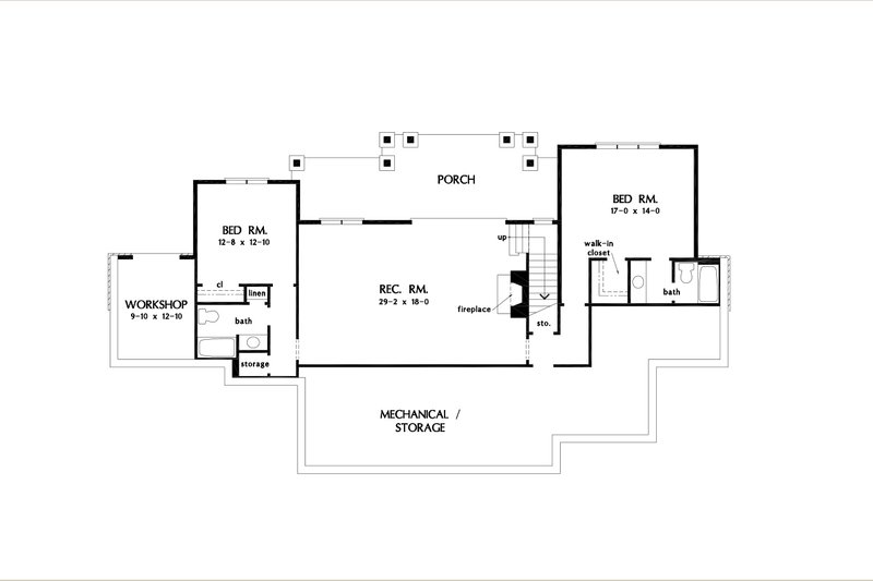 House Plan Design - Floor Plan - Lower Floor for Farmhouse House Plan #929-1152 - 5 bed, 5 bath
