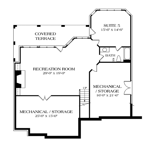 Home Plan - Country Floor Plan - Lower Floor Plan #453-297