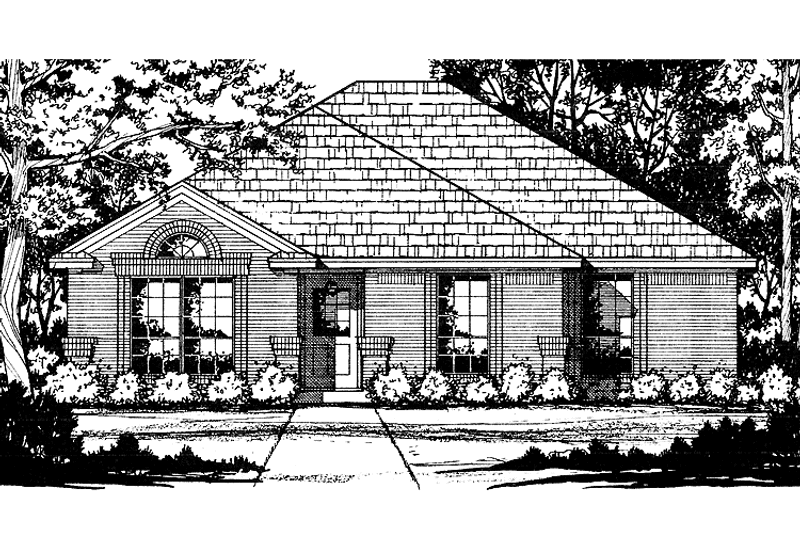 Home Plan - Exterior - Front Elevation 3 for Traditional House Plan #40-466 - 3 bed, 2 bath