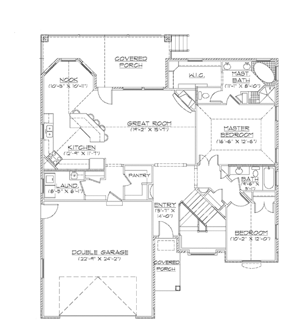 House Design - Ranch Floor Plan - Main Floor Plan #945-87