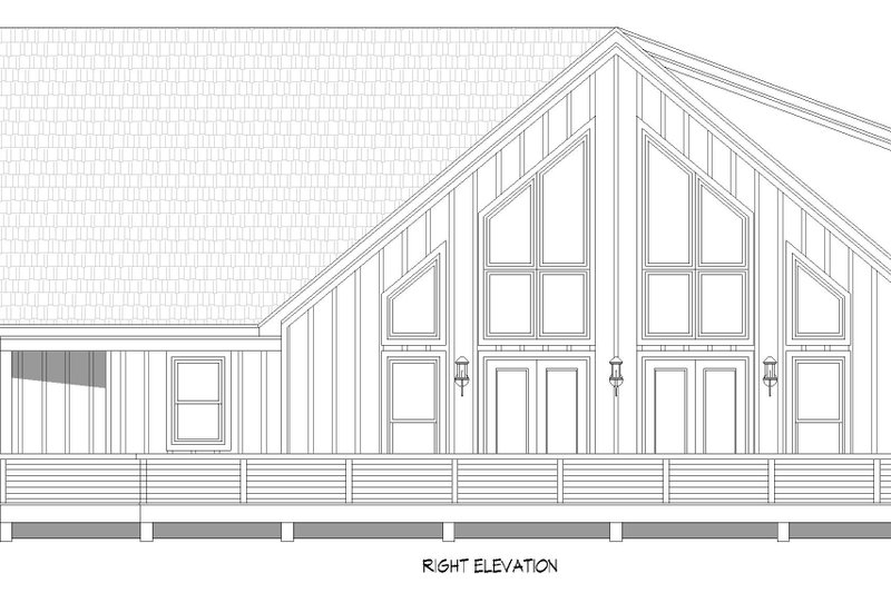House Blueprint - Exterior - Other Elevation 2 for Farmhouse House Plan #932-1437 - 3 bed, 2 bath